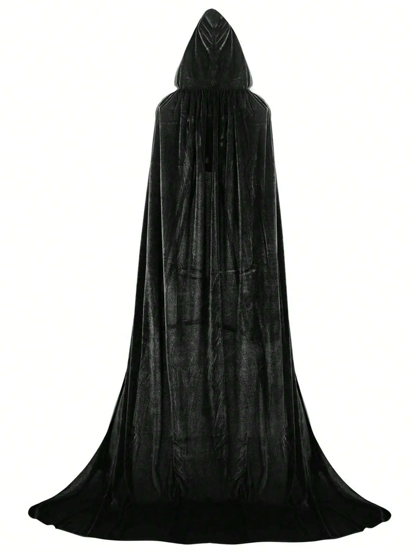 1pc Black Velvet Death Cape - Halloween Costume for Adult Cosplay Skeleton sold by ChicSew product image thumbnail 3