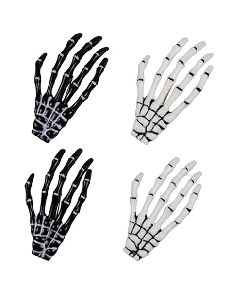 Halloween Skeleton Hands Bone Hair Clips White and Black 2 Pairs sold by ChicSew product image thumbnail 5