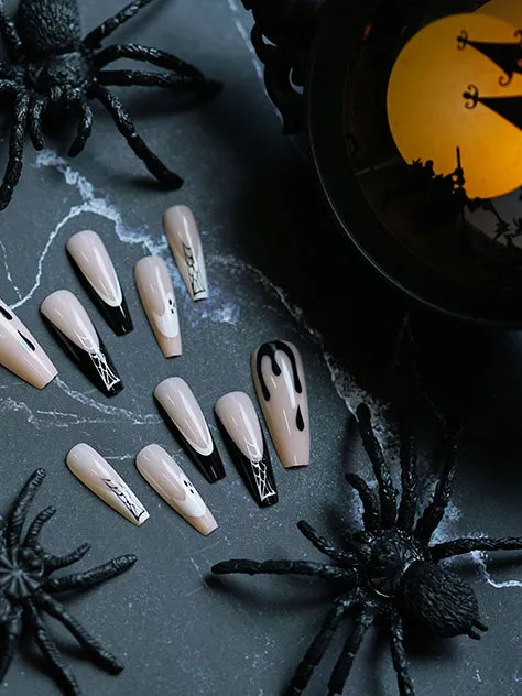 Halloween Press on Nails Fake Nails with Spiders Web Designs sold by ChicSew product image thumbnail 3