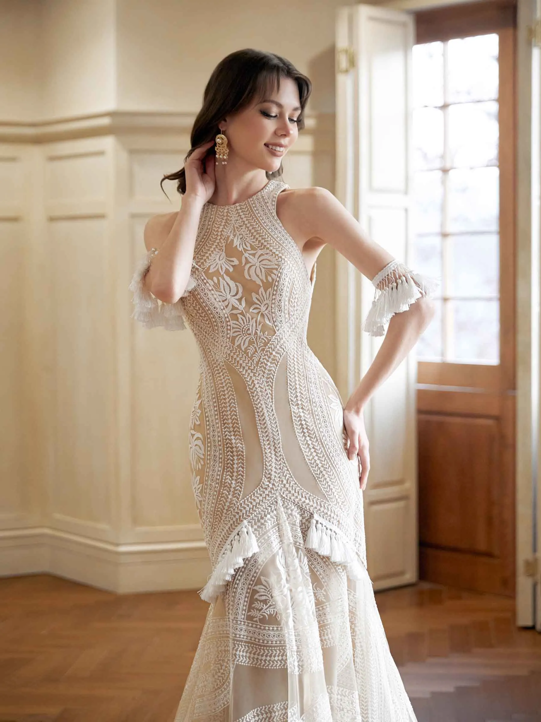 Sexy Mermaid Halter Neck Open Back Maxi Long Lace Wedding Dresses Online sold by ChicSew product image thumbnail 2