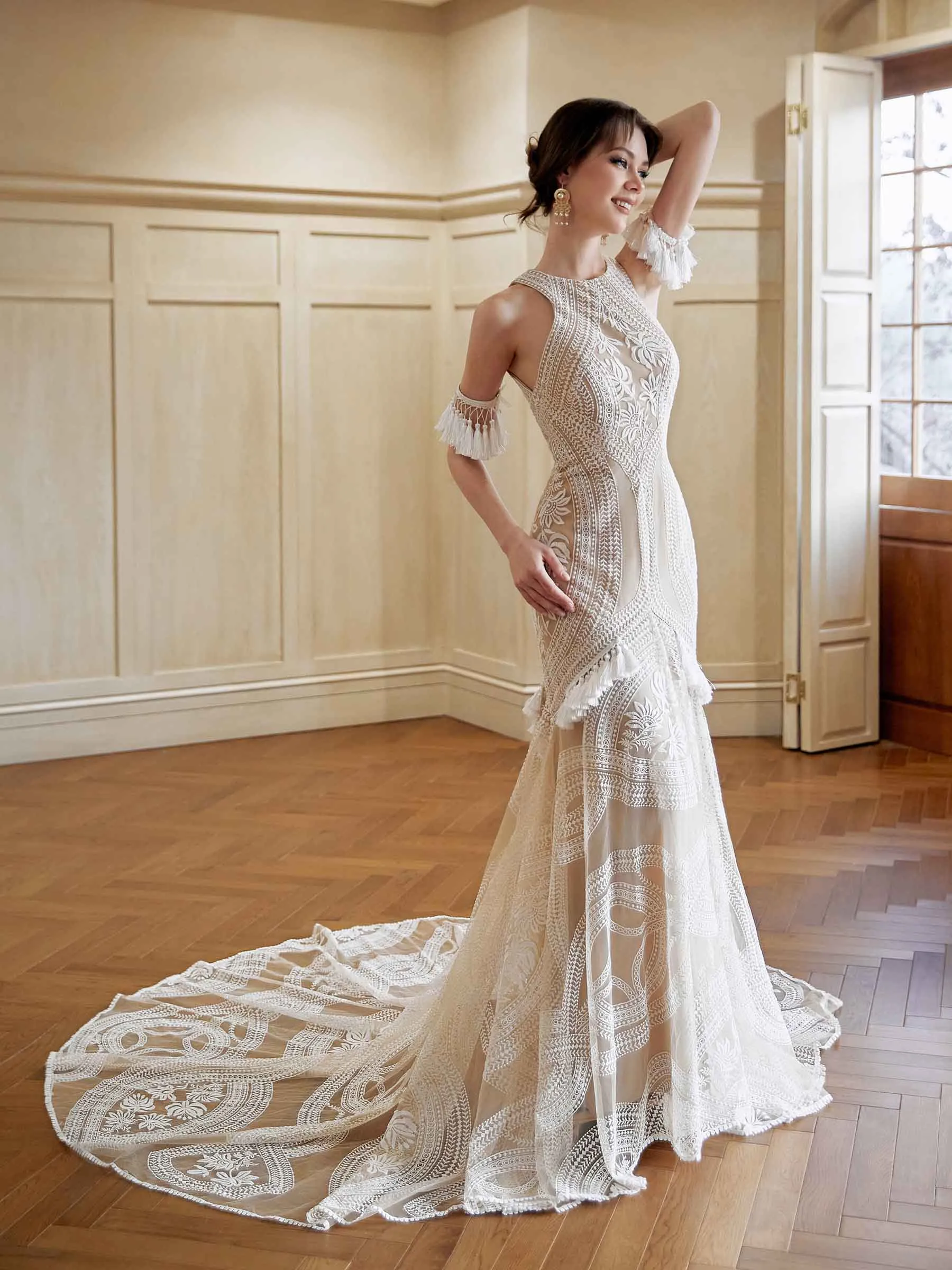 Sexy Mermaid Halter Neck Open Back Maxi Long Lace Wedding Dresses Online sold by ChicSew product image thumbnail 5