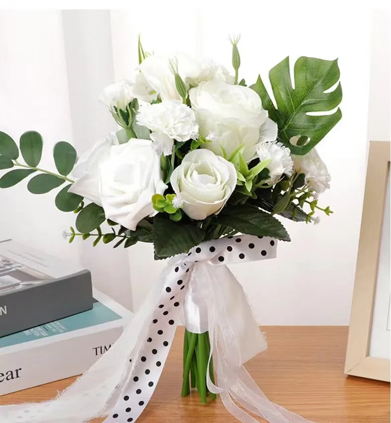 Wedding Flower For The Groom And Bride, Simulated Rose Wedding Bouquet, WF23 sold by ChicSew product image thumbnail 2