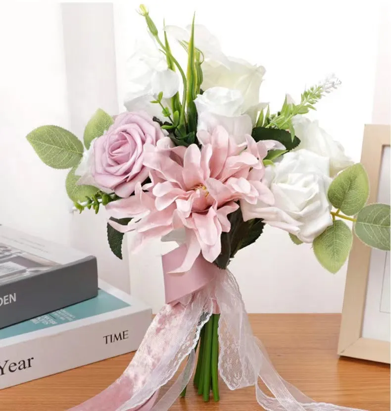 Wedding Flower For The Groom And Bride, Simulated Rose Wedding Bouquet, WF23 sold by ChicSew product image thumbnail 3