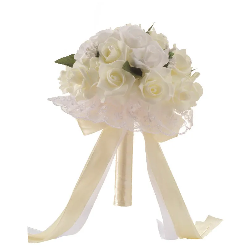 Wedding Flower For The Groom And Bride, Simulated Rose Wedding Bouquet, WF05 sold by ChicSew product image thumbnail 4