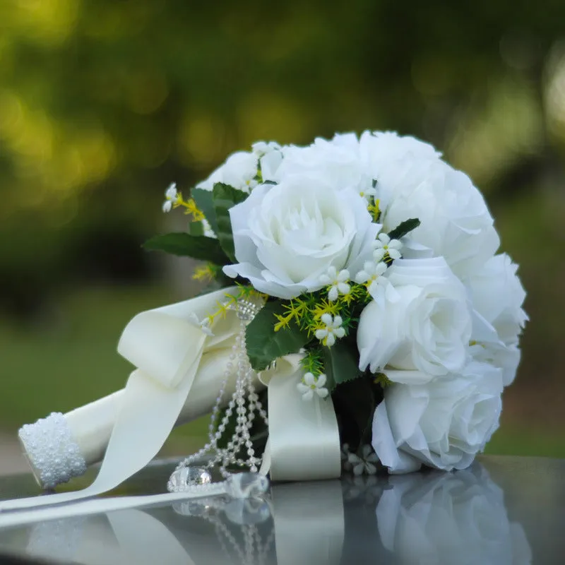 Wedding Flower For The Groom And Bride, Simulated Rose Wedding Bouquet, WF04 sold by ChicSew product image thumbnail 4