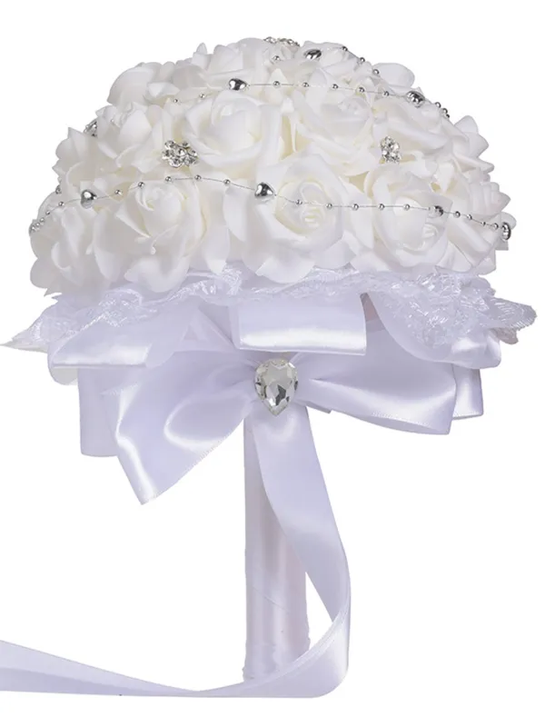 Wedding Flower For The Groom And Bride, Simulated Rose Wedding Bouquet, WF03 sold by ChicSew