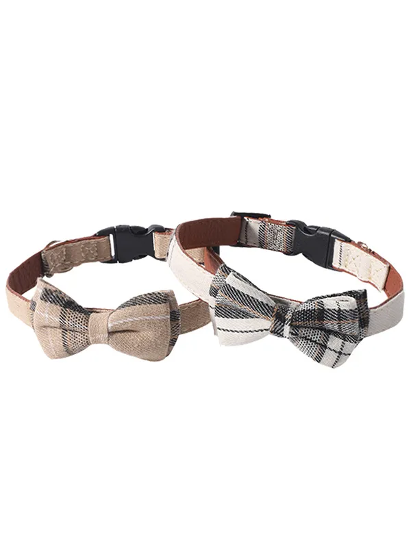 Pets Collar with Bowtie, Durable Adjustable and Comfortable Collar sold by ChicSew