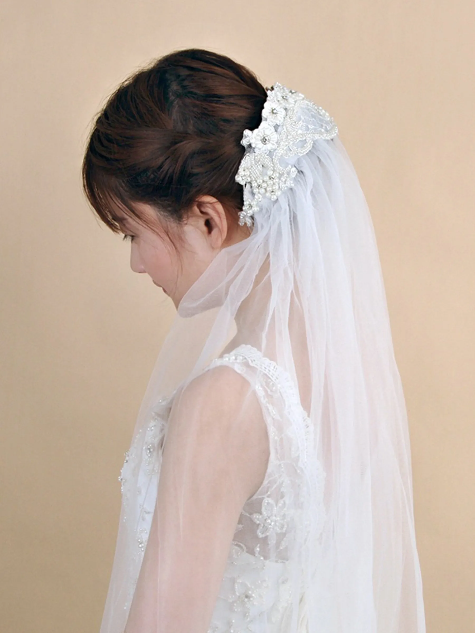 Elegant Handmade Exquisite Long Bridal Veil, VS91 sold by ChicSew