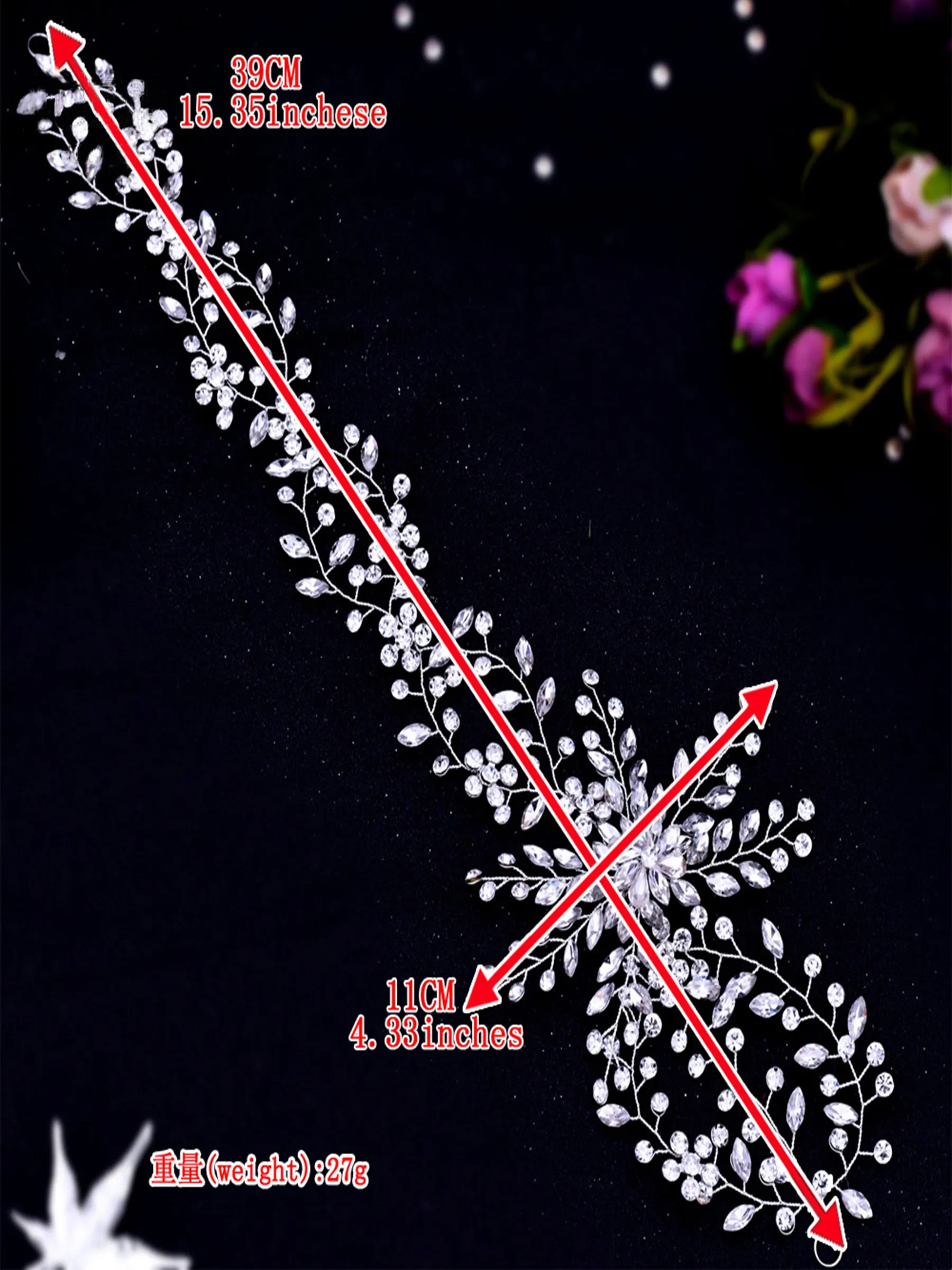 Sparkly Ladies Updo Hair With Rhinestone Headband Hair Accessories for Women, HP242 sold by ChicSew product image thumbnail 5