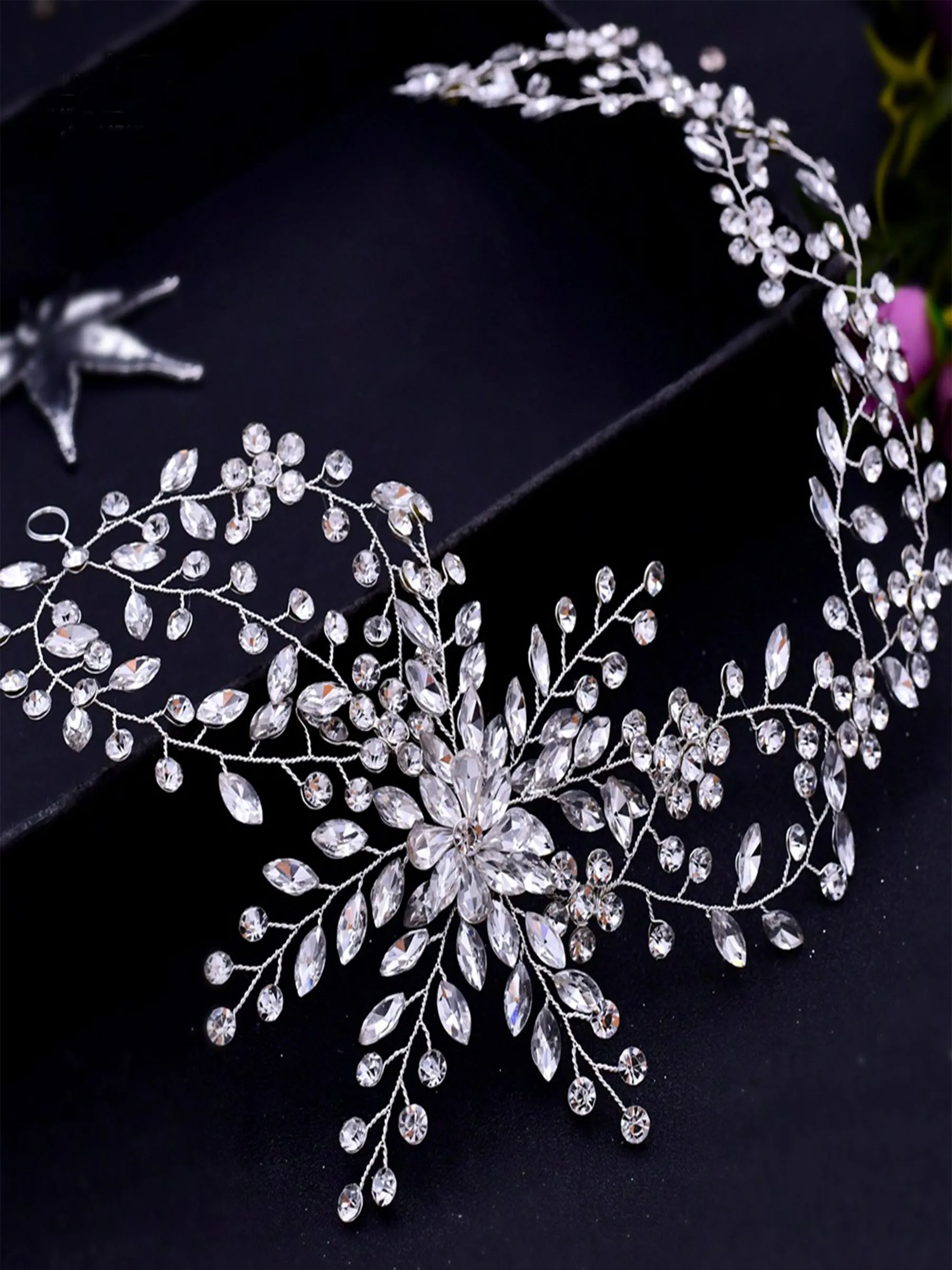 Sparkly Ladies Updo Hair With Rhinestone Headband Hair Accessories for Women, HP242 sold by ChicSew product image thumbnail 4