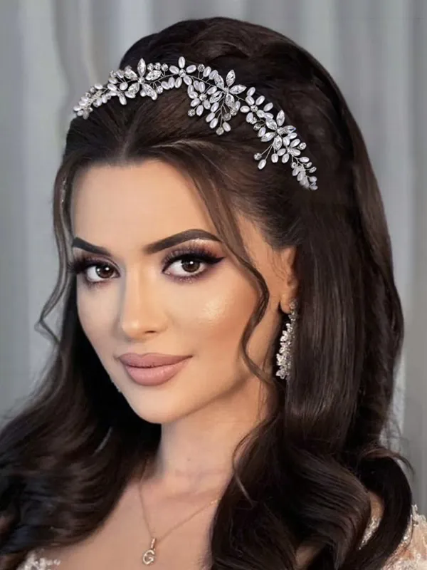 Sparkly Luxury Pearl Rhinestone Double Insert Comb Diamond Hair Accessories for Women, HP128 sold by ChicSew