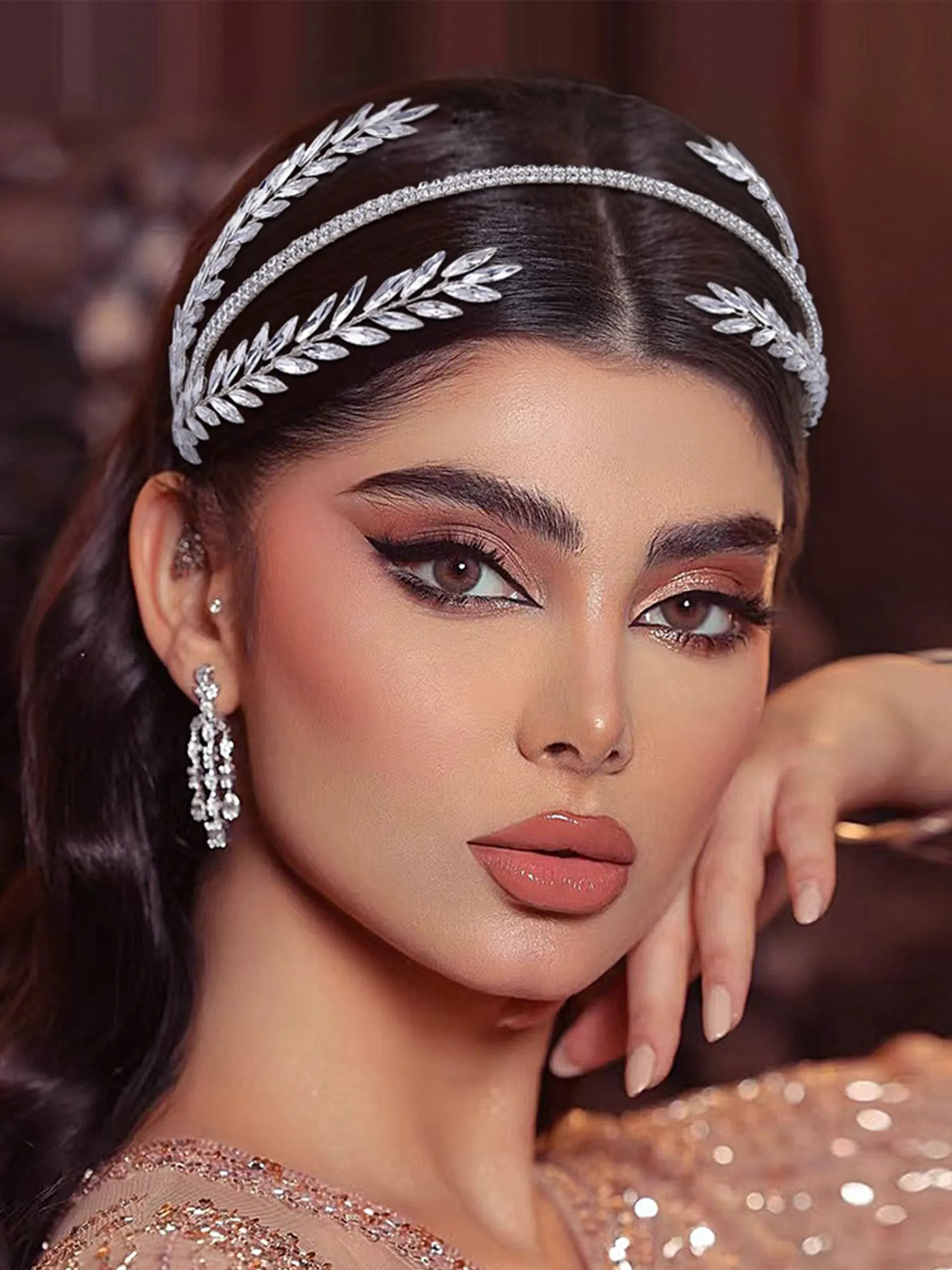 Bridal Headwear Simple Wedding Jewelry Rhinestone Headband Accessories for Women, HP528 sold by ChicSew product image thumbnail 2