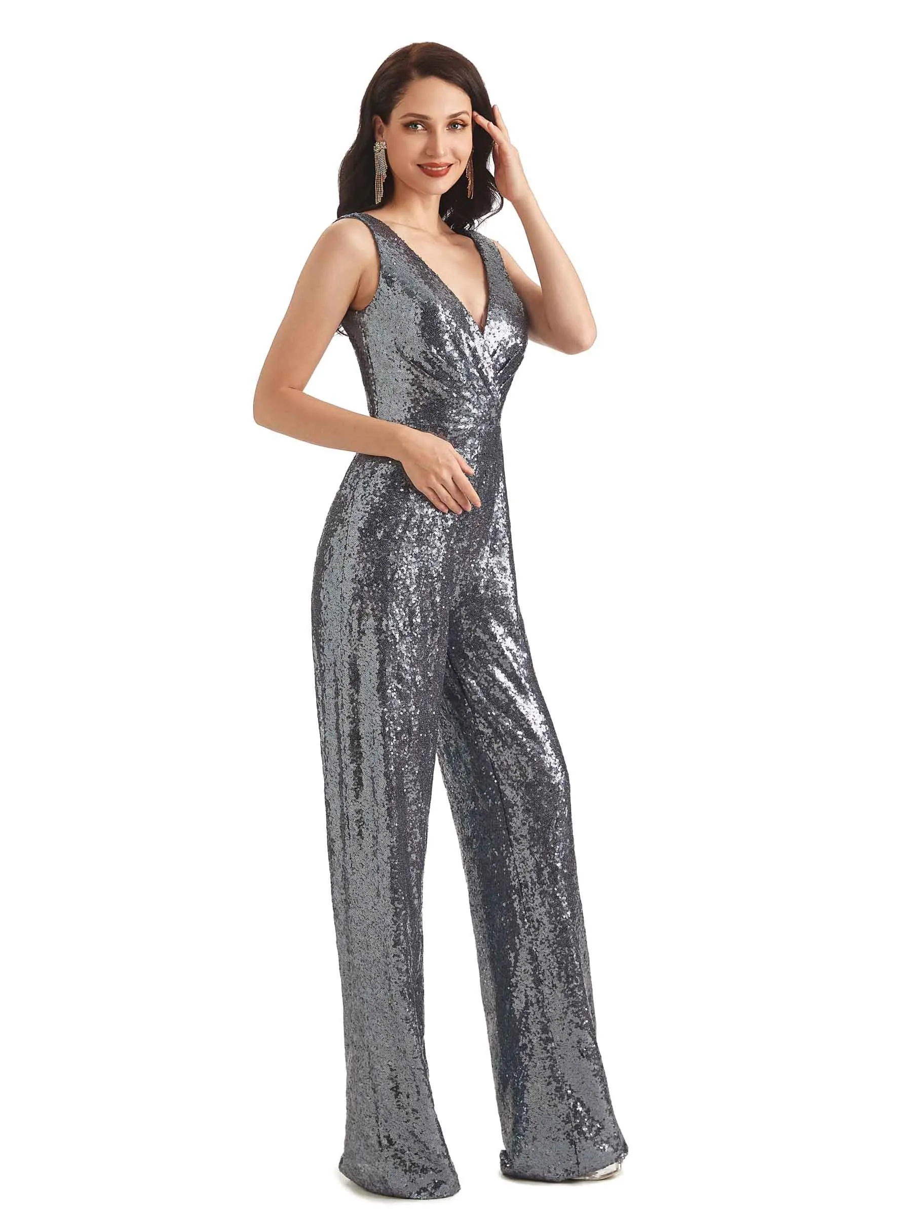 Sparkly Sequin Pant Suit Mother of The Bride sold by ChicSew product image thumbnail 4