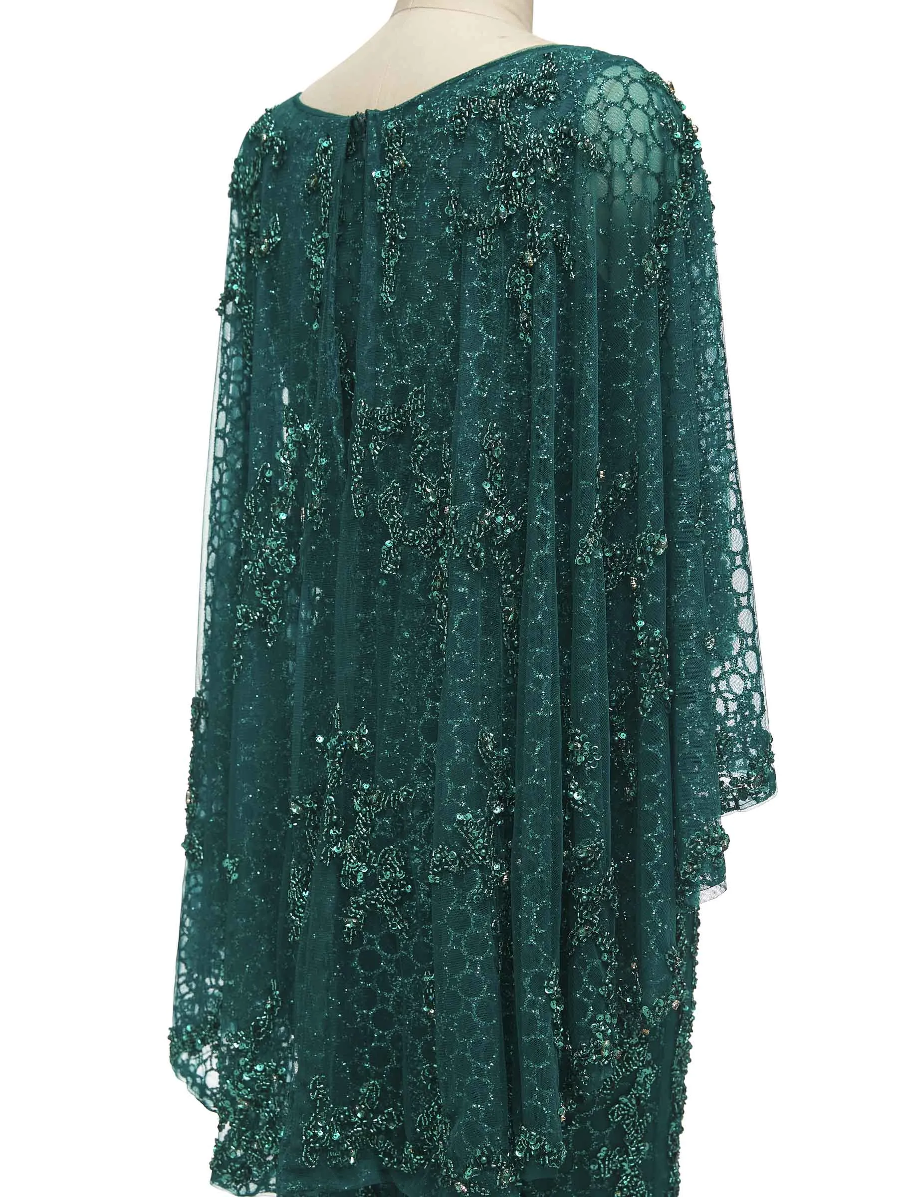 Gorgeous Green Mermaid Scoop Long Sleeves Long Evening Prom Dresses Online sold by ChicSew product image thumbnail 4