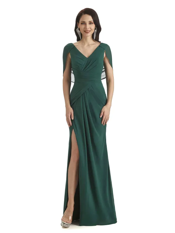 Elegant Side Slit Chiffon Long Mother of The Bride Dresses sold by ChicSew