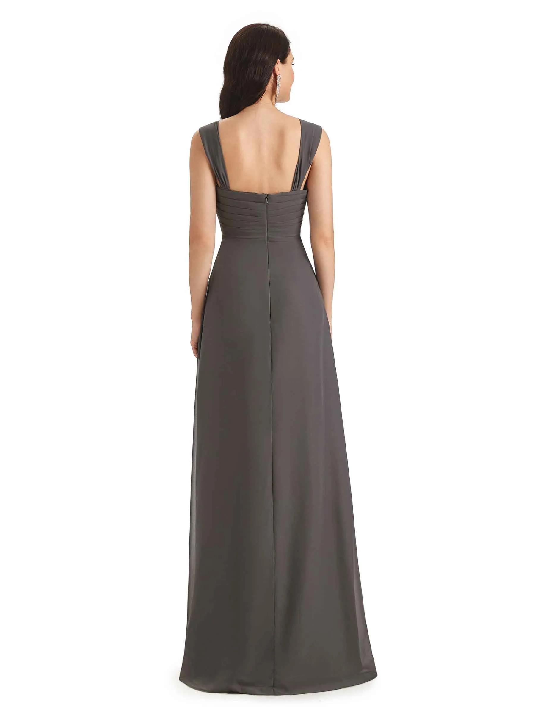 Elegant A-Line Chiffon Spaghetti Straps Sleeveless Mother of The Bride Dresses With Shawl sold by ChicSew product image thumbnail 4