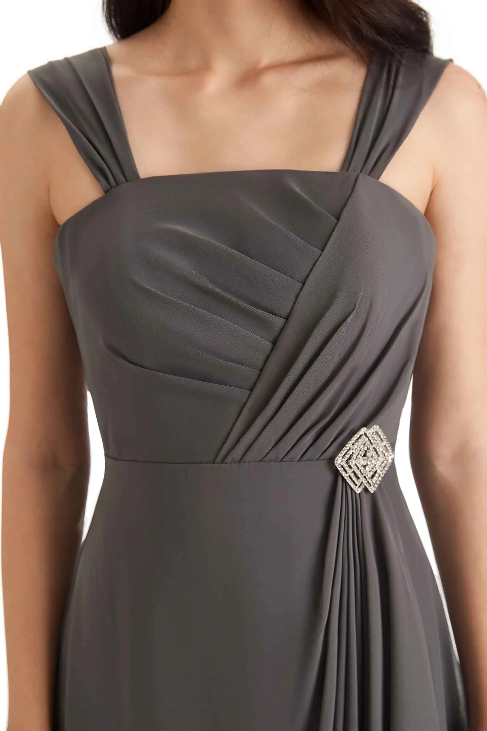 Elegant A-Line Chiffon Spaghetti Straps Sleeveless Mother of The Bride Dresses With Shawl sold by ChicSew product image thumbnail 2