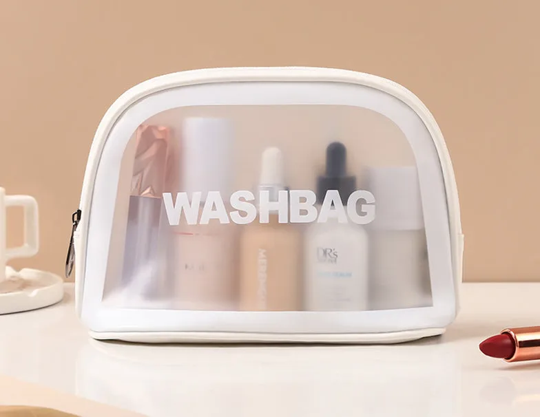 Transparent Cosmetic Bag Translucent PVC Wash Bag Matte Storage Bag sold by ChicSew product image thumbnail 2