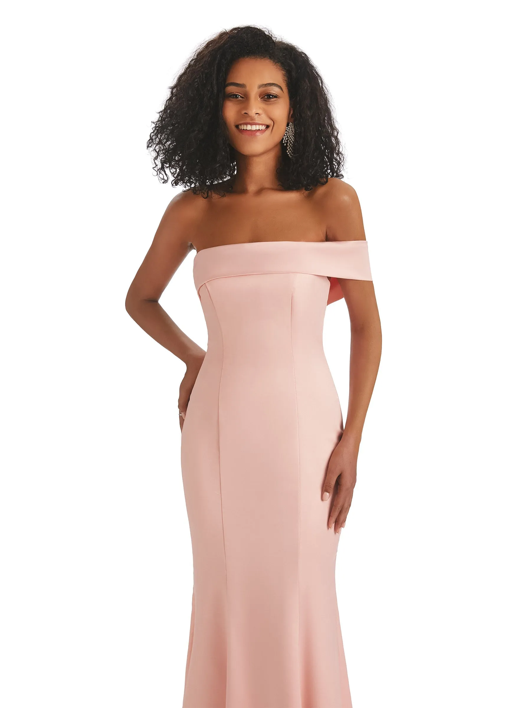 Sexy Satin Unique One Shoulder Side Slit Mermaid Maxi Long Prom Dresses sold by ChicSew product image thumbnail 4