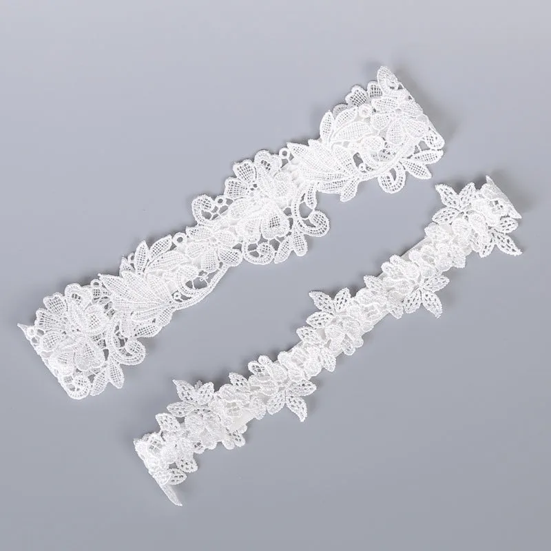 Bridal Wedding Garter/Bridal lace garter/Wedding accessories/ Elastic leg ring sold by ChicSew product image thumbnail 2