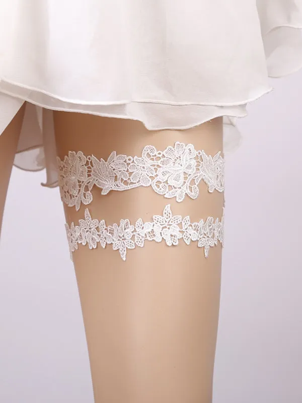 Bridal Wedding Garter/Bridal lace garter/Wedding accessories/ Elastic leg ring sold by ChicSew