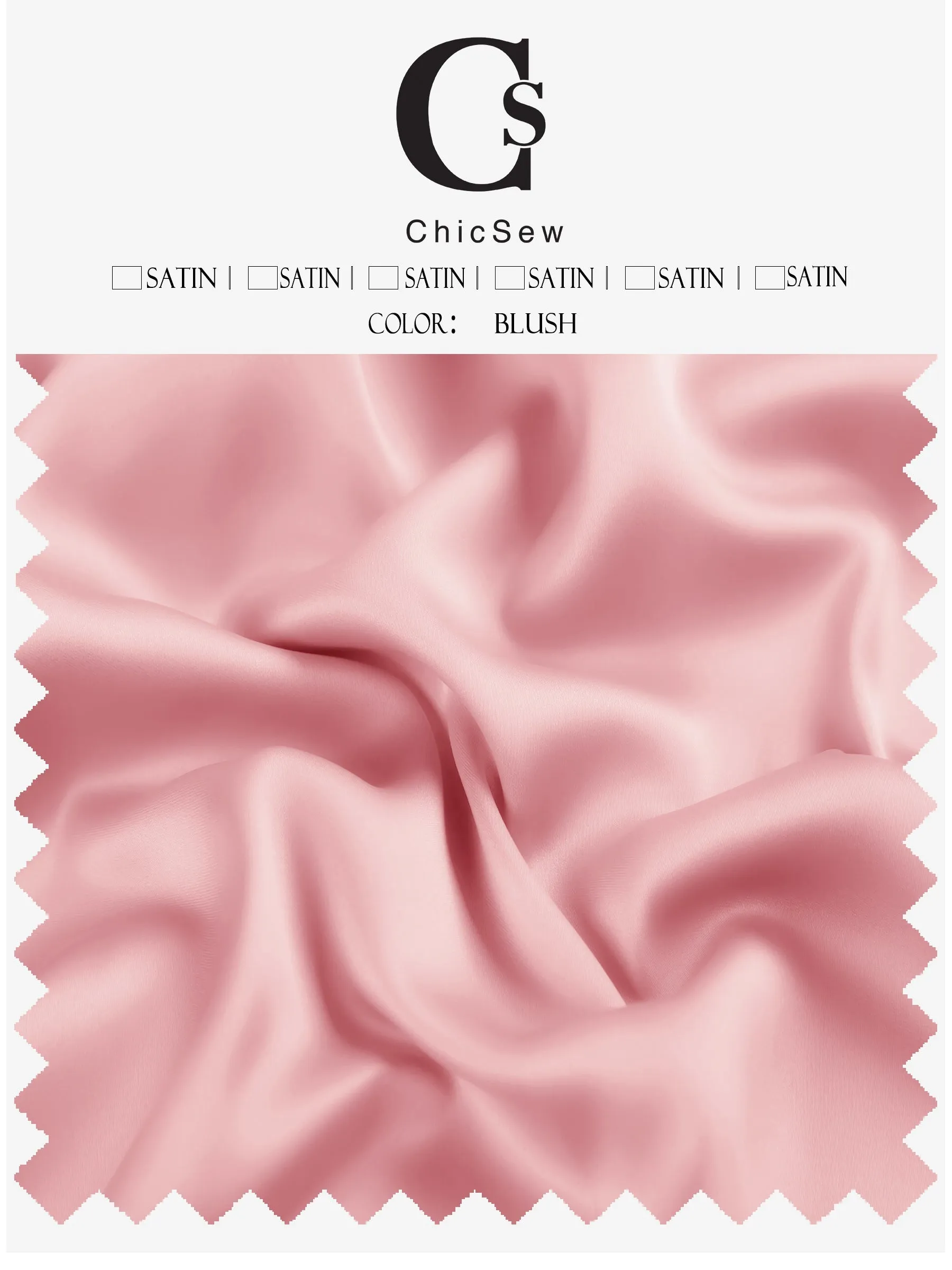 Soft Satin Fabric Swatch sold by ChicSew