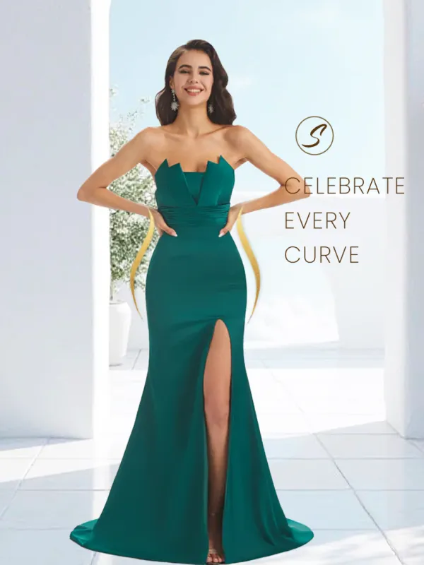 Sexy Side Slit Soft Satin African Modern Long Mermaid Bridesmaid Dresses sold by ChicSew