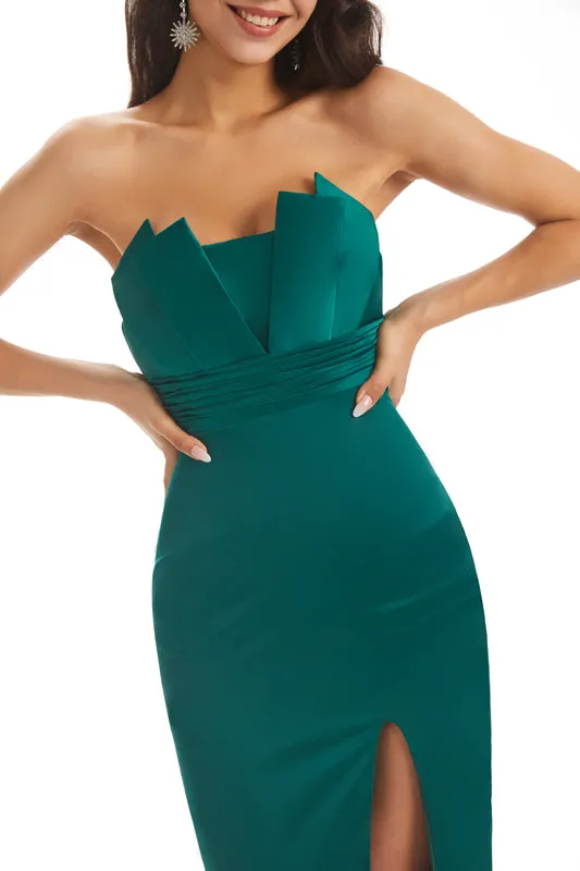 Sexy Side Slit Soft Satin African Modern Long Mermaid Bridesmaid Dresses sold by ChicSew product image thumbnail 3