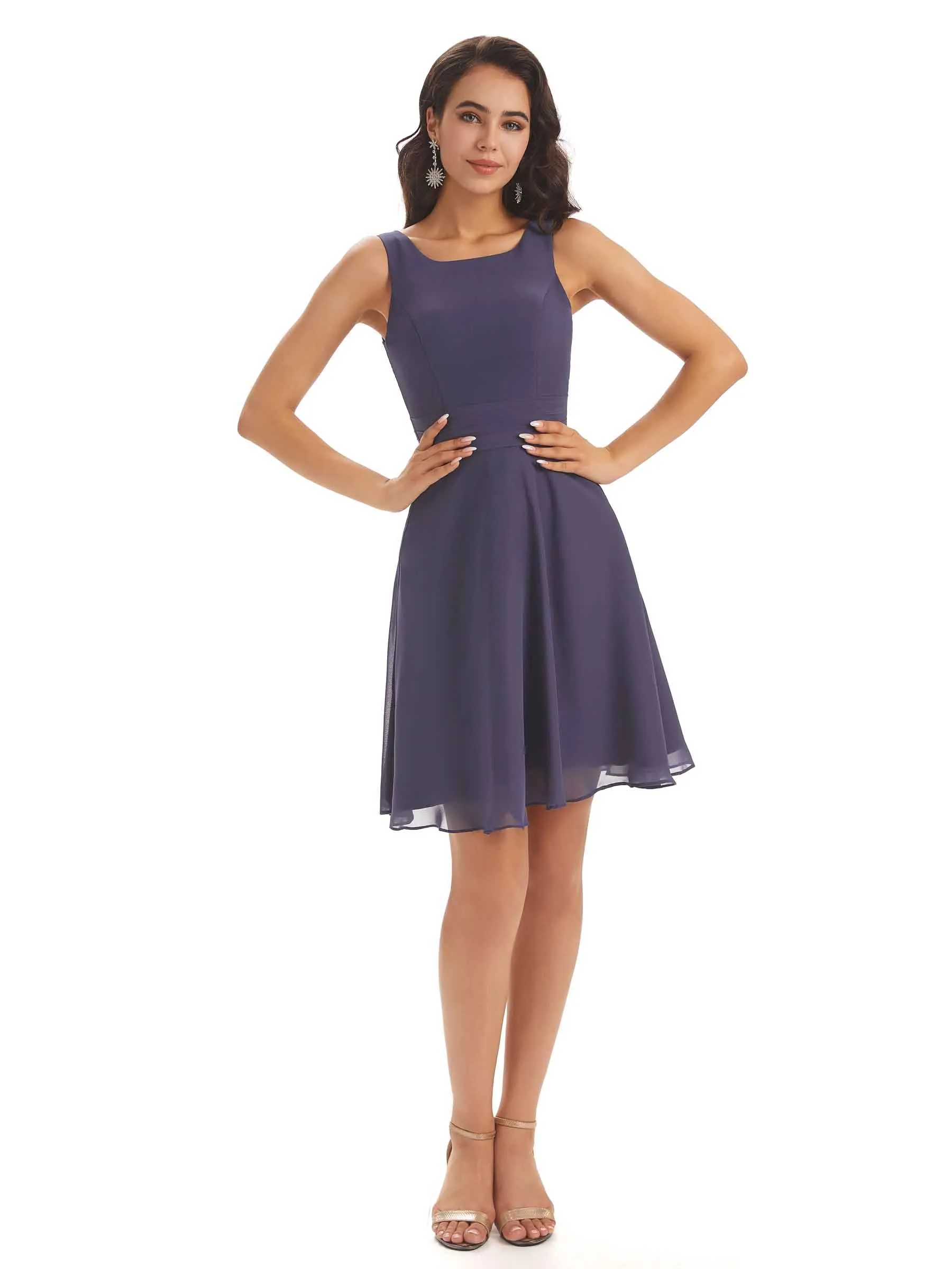 Elegant Chiffon A-line Knee Length Mother Of The Bride Dresses With Jacket sold by ChicSew product image thumbnail 4