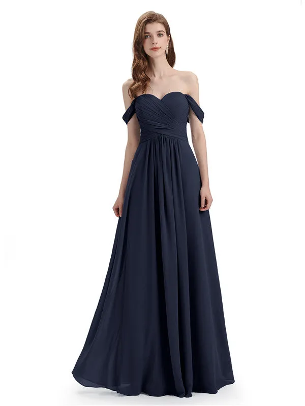 Elegant Off-The-Shoulder Sweetheart Maxi Bridesmaid Dresses Online sold by ChicSew product image thumbnail 5