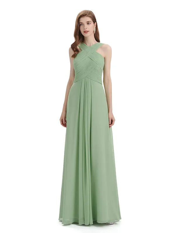 Elegant Unique Chiffon Long Maxi Bridesmaid Dresses Online sold by ChicSew product image thumbnail 3