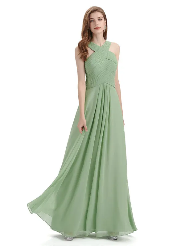 Elegant Unique Chiffon Long Maxi Bridesmaid Dresses Online sold by ChicSew