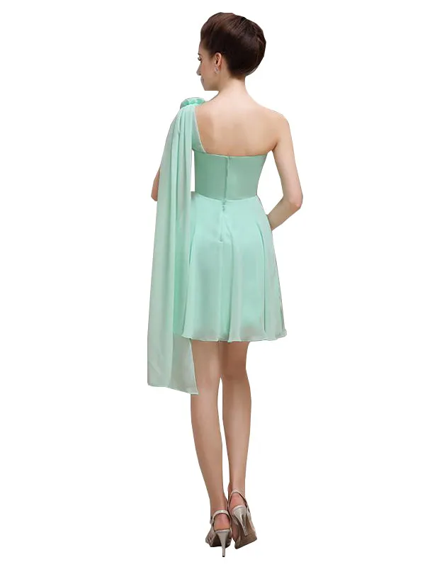 One Shoulder Chiffon Short Bridesmaid Dresses sold by ChicSew product image thumbnail 2