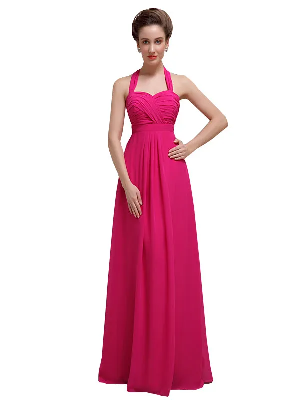 Elegant Sweetheart Halter Long Bridesmaid Dresses sold by ChicSew