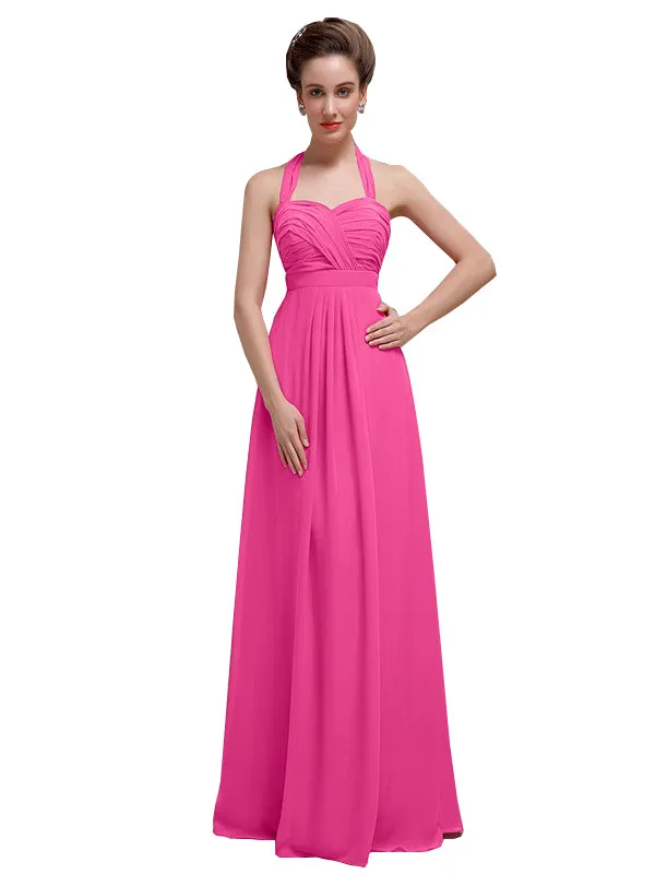 Elegant Sweetheart Halter Long Bridesmaid Dresses sold by ChicSew product image thumbnail 5