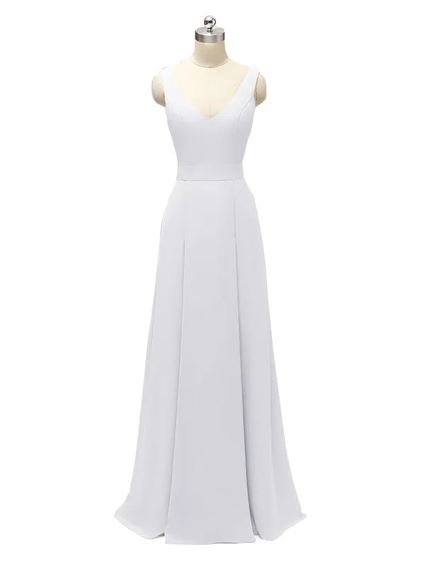 Fashion A-line V-neck Chiffon Bridesmaid Dresses sold by ChicSew product image thumbnail 2