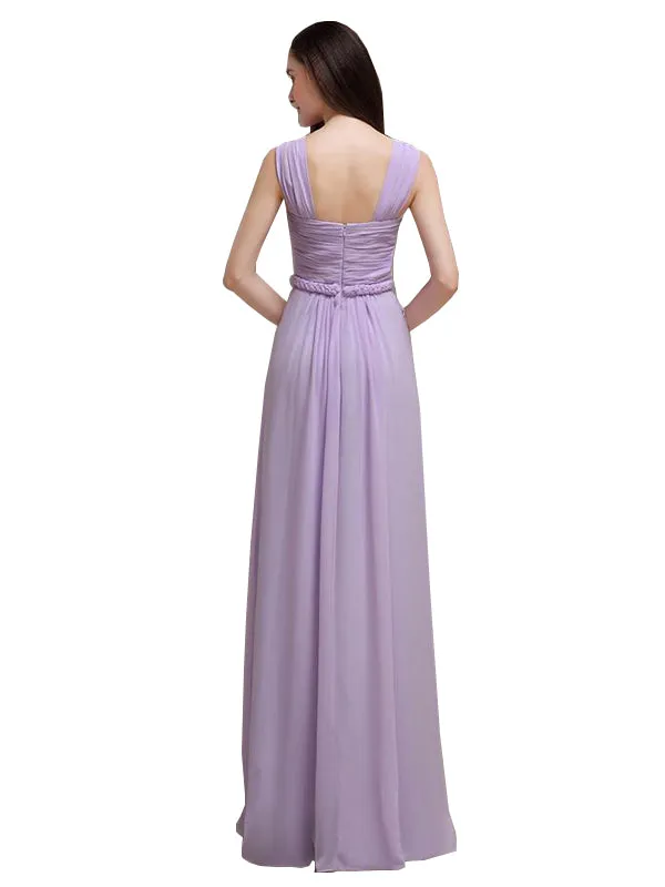 Honest A-line Chiffon Long Bridesmaid Dresses sold by ChicSew product image thumbnail 3