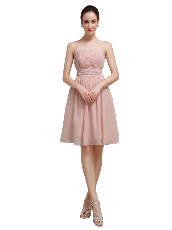 Sweetheart Chiffon A-line Short Bridesmaid Dresses sold by ChicSew