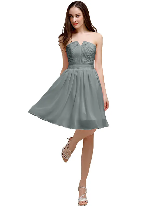 Chiffon Sleeveless A-line Knee-Length Bridesmaid Dresses made by ChicSew