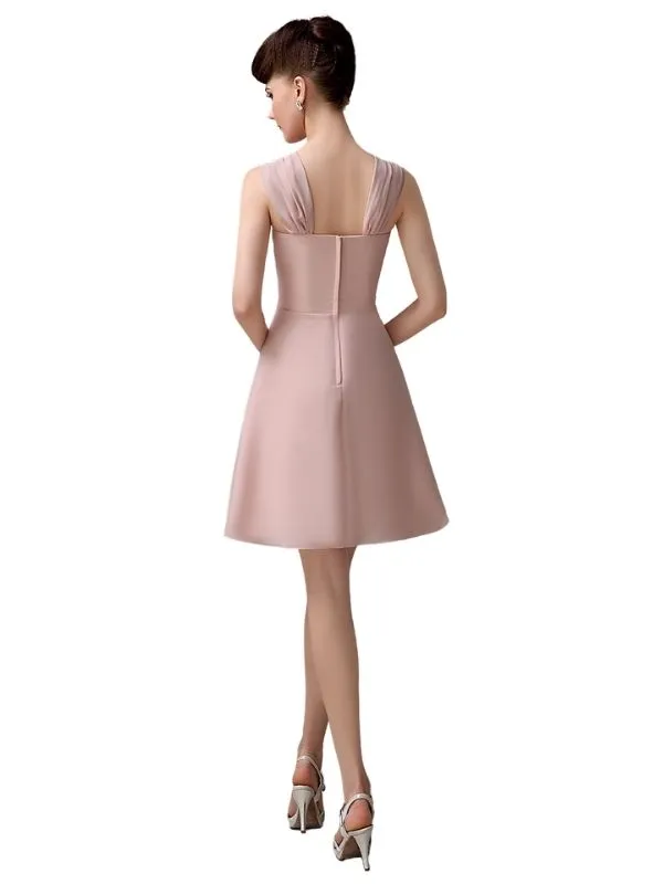 Simple A-line Knee-length Chiffon Short Bridesmaid Dresses sold by ChicSew product image thumbnail 3