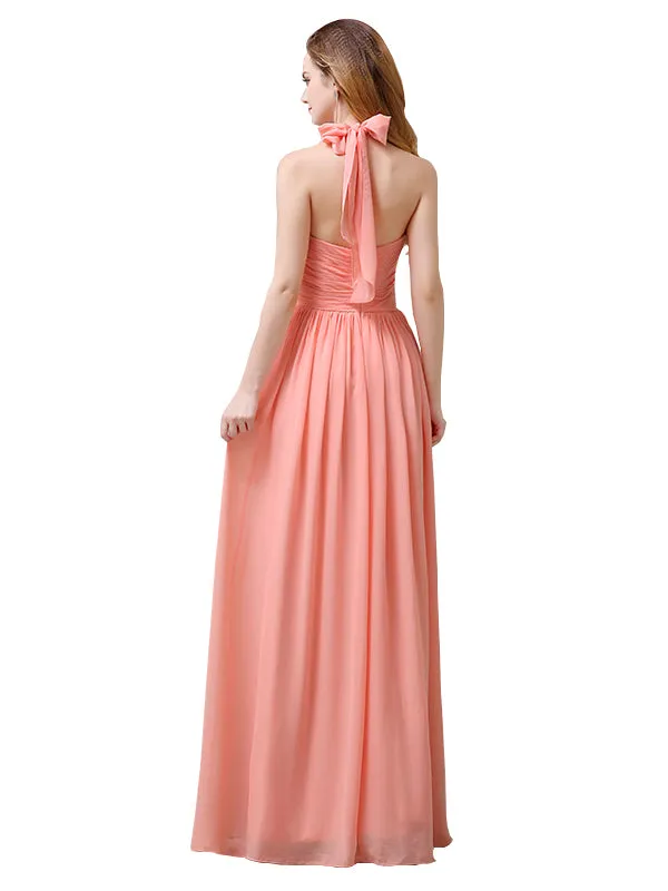 Elegant Hatler A-line Chiffon Floor-Length Long Bridesmaid Dresses sold by ChicSew product image thumbnail 3
