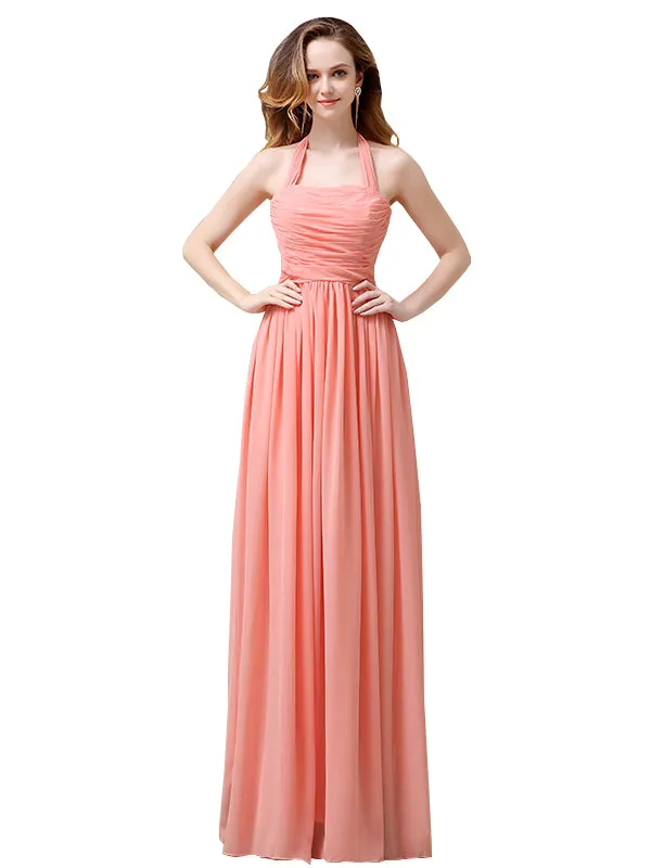 Elegant Hatler A-line Chiffon Floor-Length Long Bridesmaid Dresses sold by ChicSew product image thumbnail 5