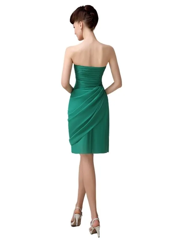 Elegant Sweetheart Chiffon Backless Sheath Short Bridesmaid Dresses sold by ChicSew product image thumbnail 4