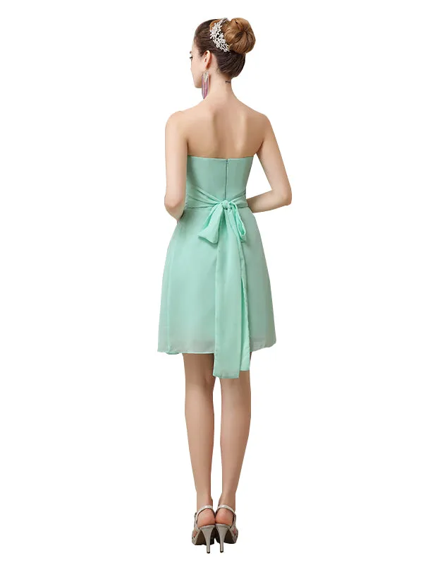 Popular Chiffon Sweetheart Knee-Length Short Bridesmaid Dresses sold by ChicSew product image thumbnail 3