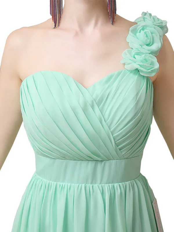 Popular One-shoulder Sweetheart Knee-Length Short Bridesmaid Dresses sold by ChicSew product image thumbnail 2