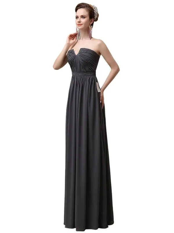 Sweetheart Simple A-line Floor-Length Chiffon Long Bridesmaid Dresses sold by ChicSew product image thumbnail 5