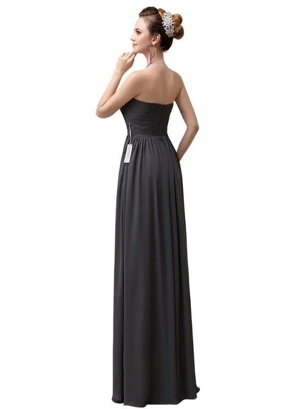 Sweetheart Simple A-line Floor-Length Chiffon Long Bridesmaid Dresses sold by ChicSew product image thumbnail 3