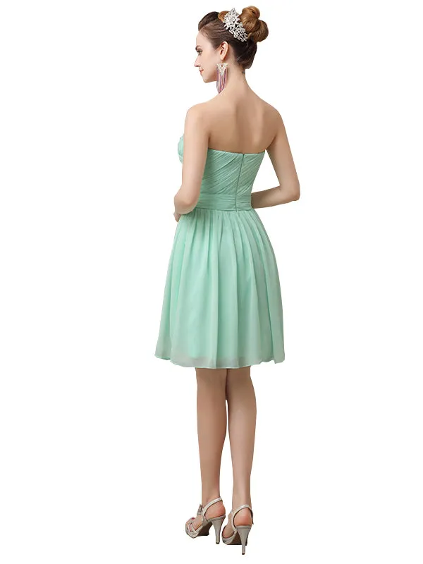 Elegant SweetHeart A-line Knee-Length Short Bridesmaid Dresses sold by ChicSew product image thumbnail 3