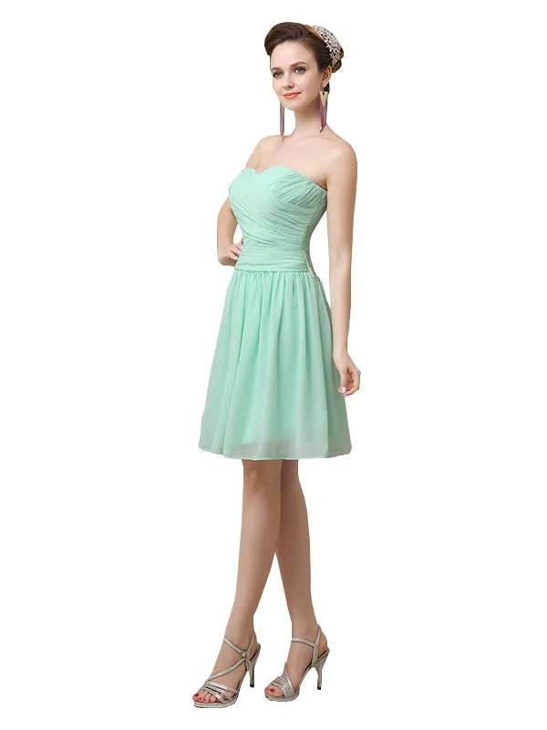 Elegant SweetHeart A-line Knee-Length Short Bridesmaid Dresses sold by ChicSew product image thumbnail 4