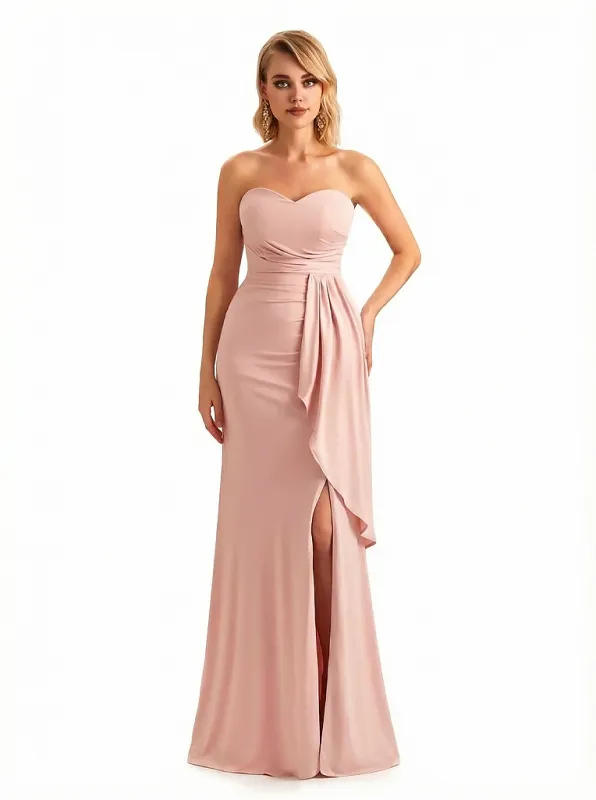 Sexy Sweetheart Side Slit Jersey Mermaid Floor Length Evening Formal Dresses sold by ChicSew